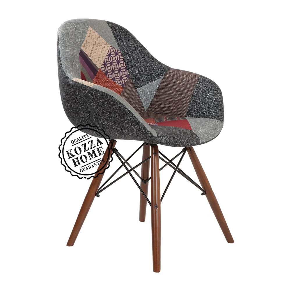 Patchwork Zeus Sandalye Ceviz
