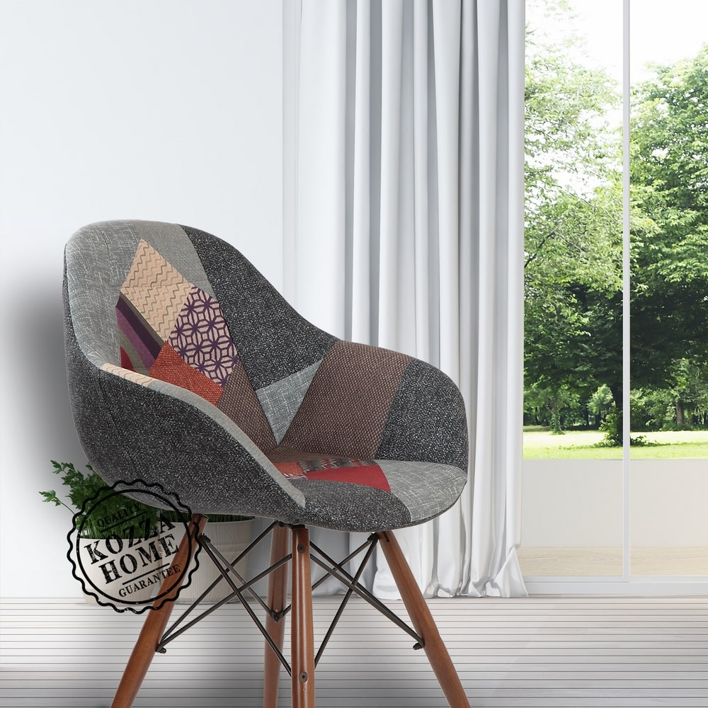 Patchwork Zeus Sandalye Ceviz