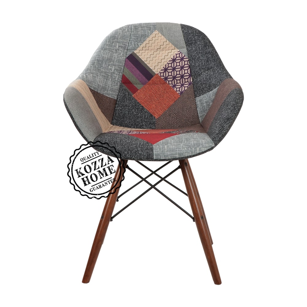 Patchwork Zeus Sandalye Ceviz