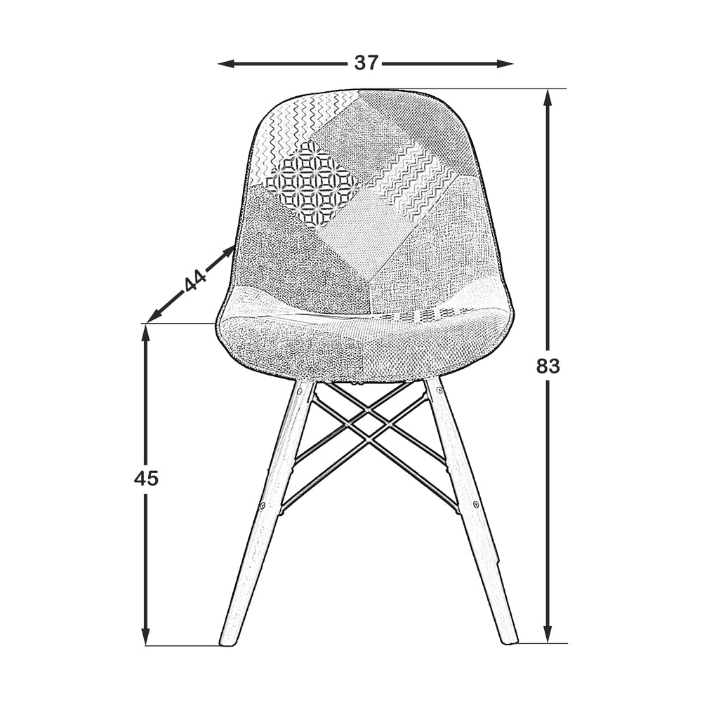 Patchwork Icon Sandalye Naturel