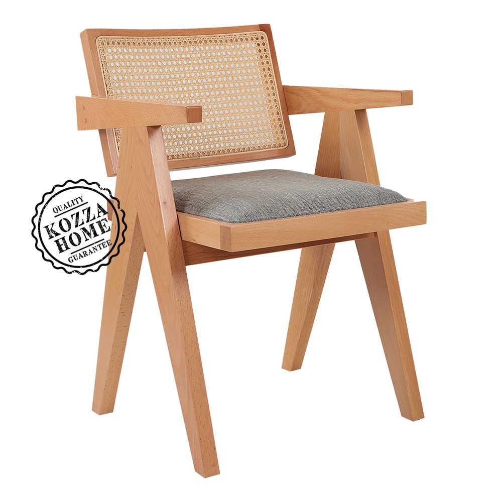 Luca Kollu Sandalye Naturel