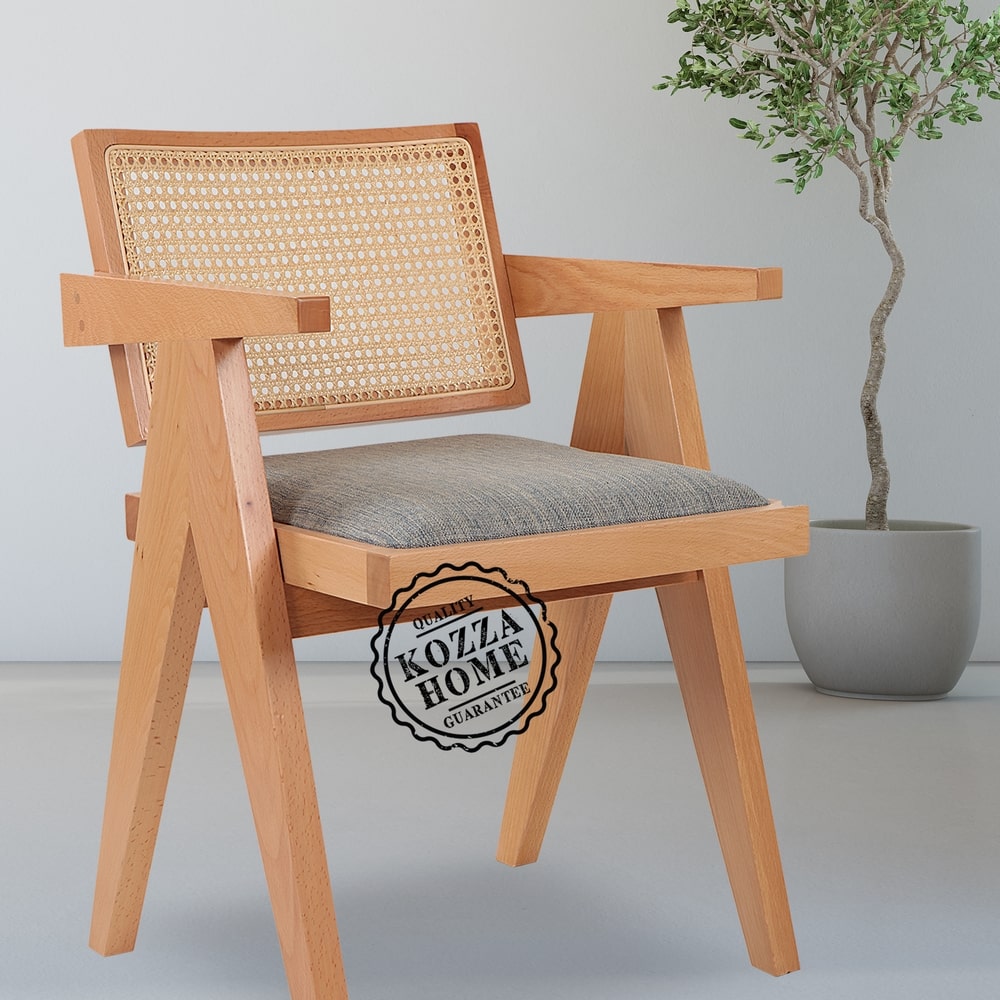 Luca Kollu Sandalye Naturel