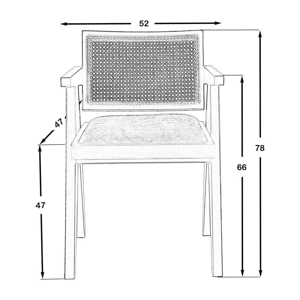 Luca Kollu Sandalye Naturel