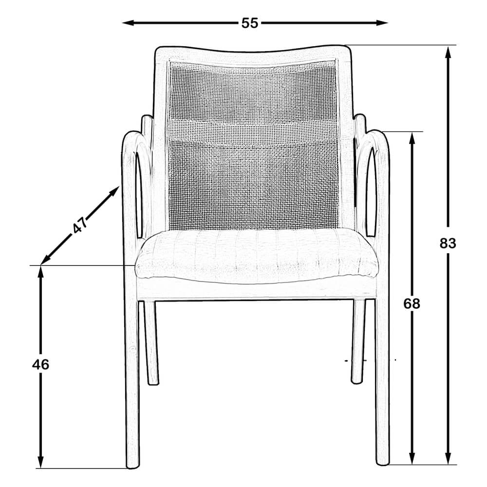 Roxana Sandalye Ceviz