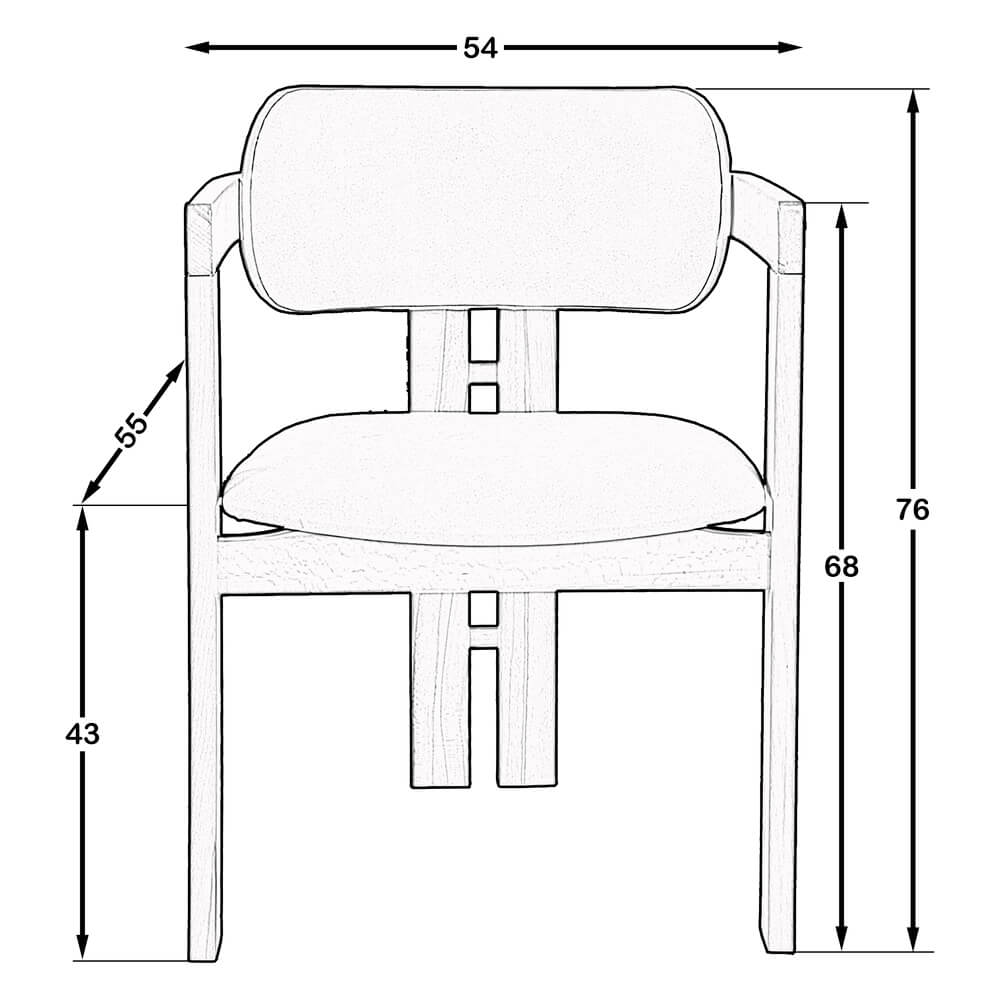 Trio Sandalye Naturel