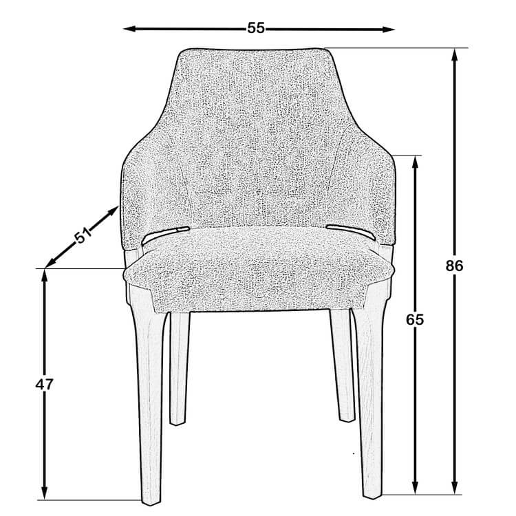 Lorenzo Sandalye (Ceviz)