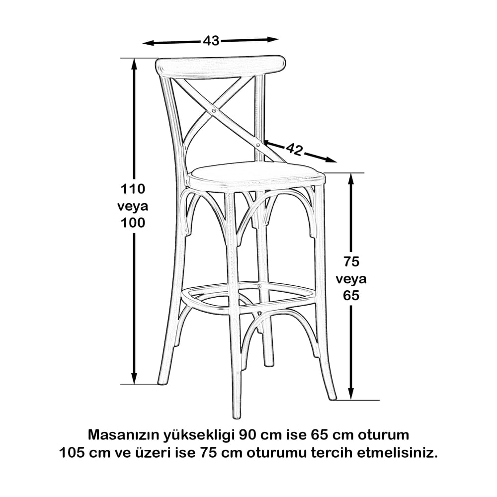 Thonet Bar Sandalye (Ceviz)