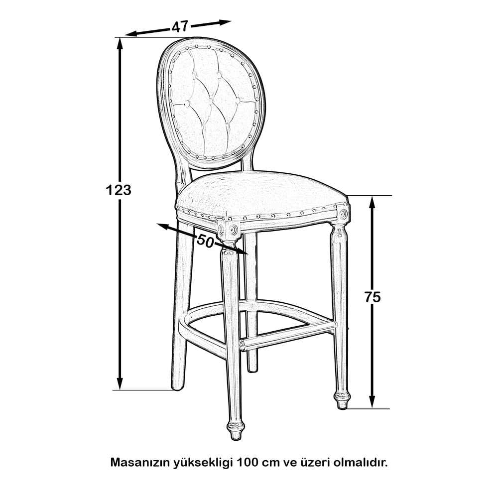 Caroline Bar Sandalye