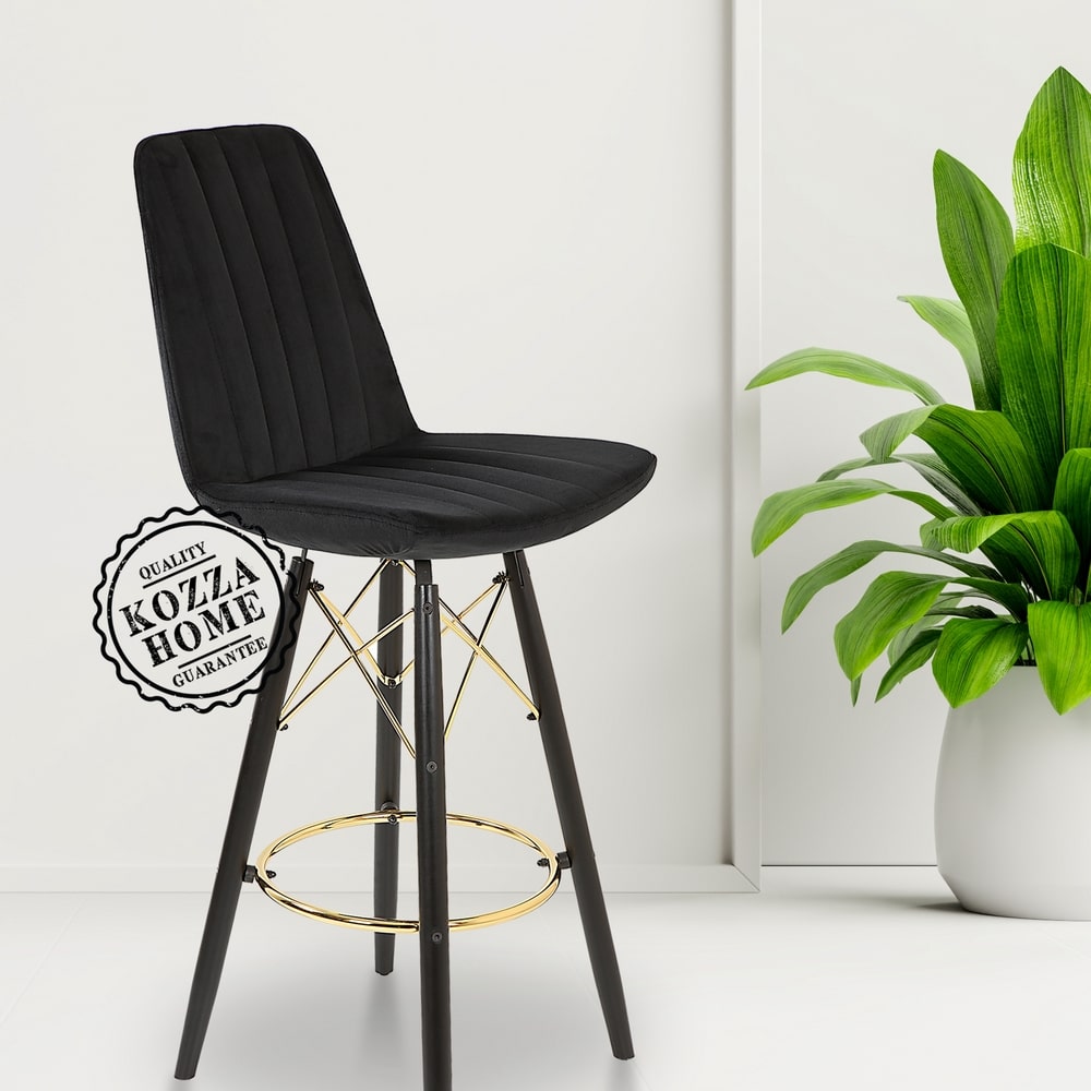 Lizbon Gold Bar Sandalye (Siyah)