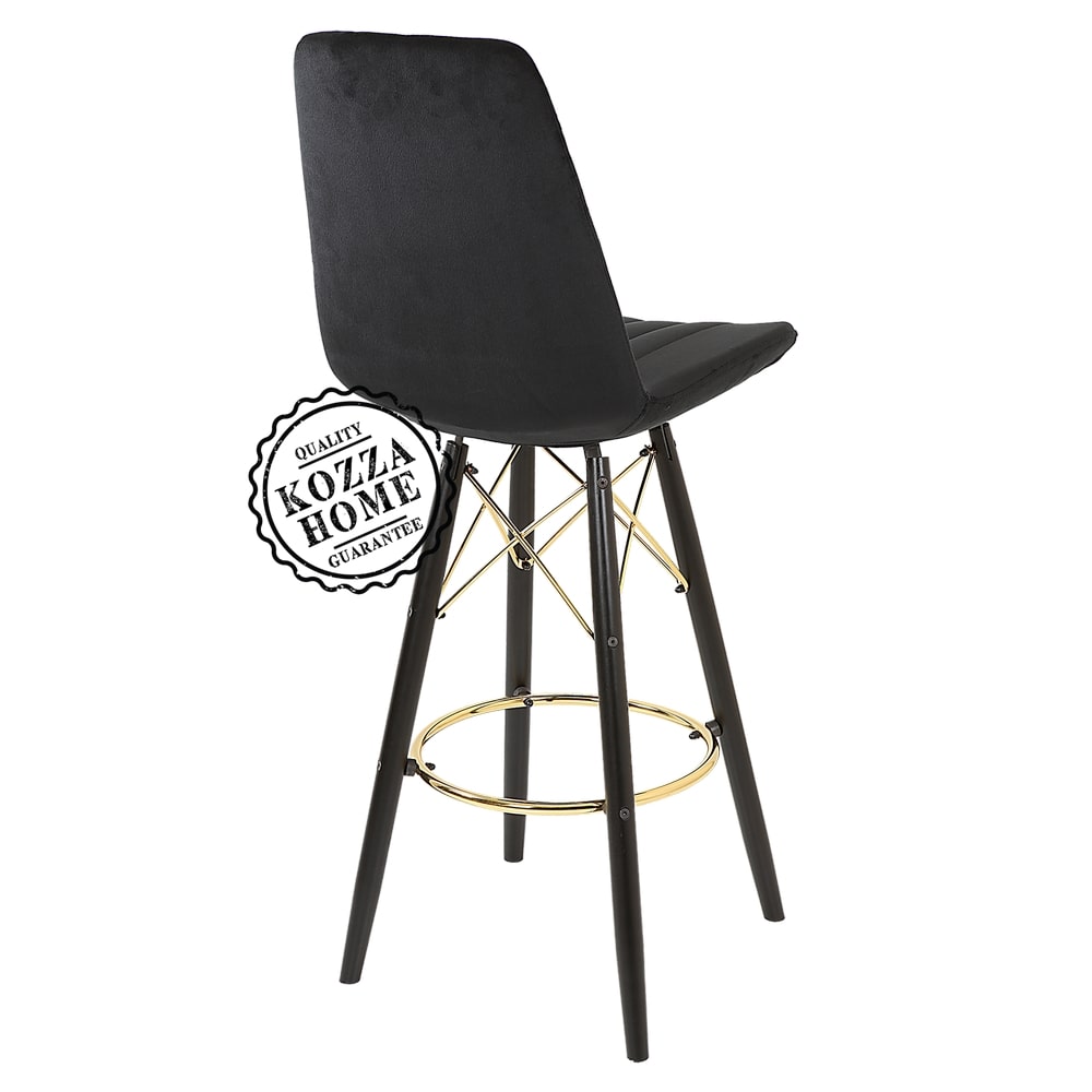 Lizbon Gold Bar Sandalye (Siyah)