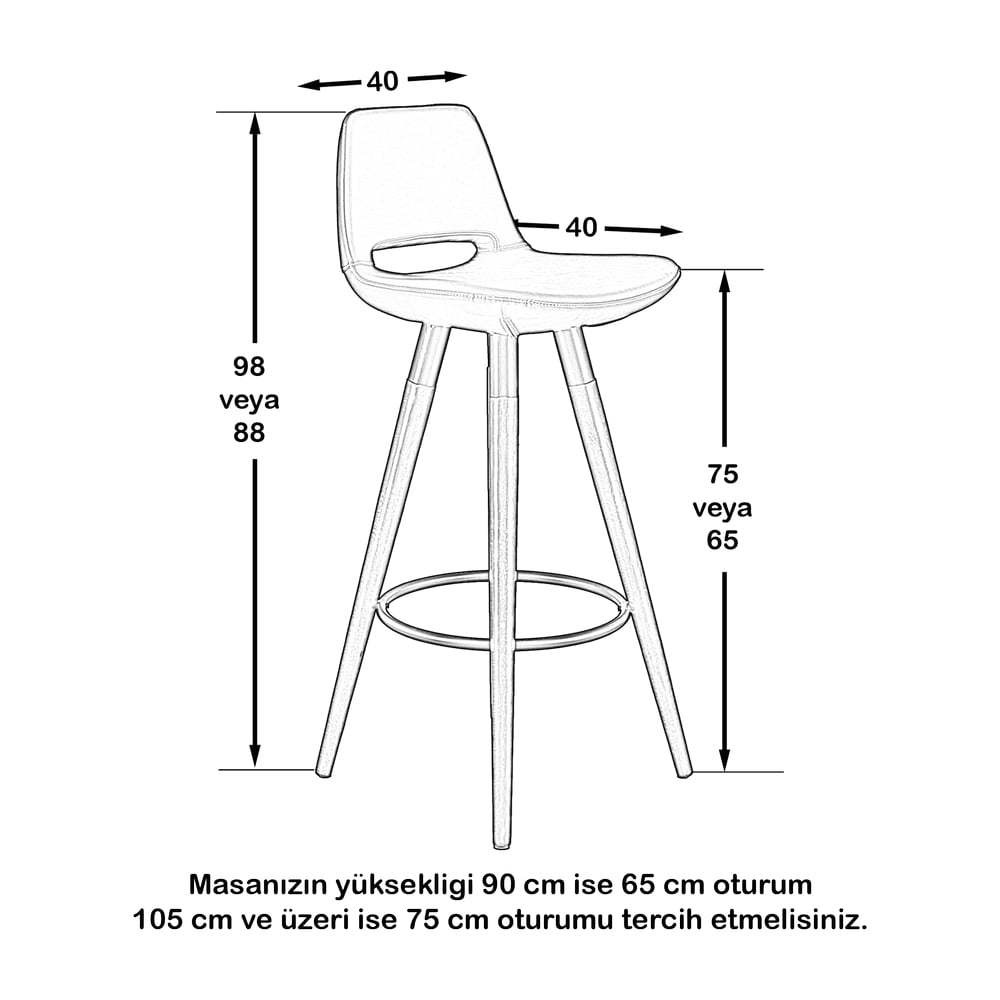 Retro 220 Krom Bar Sandalye