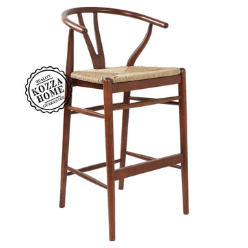Dublin Hasırlı Bar Sandalye (Ceviz)
