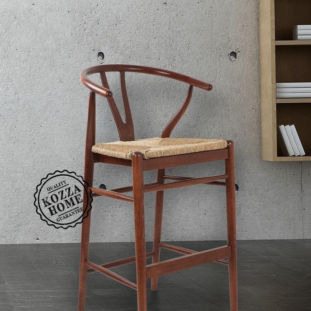 Dublin Hasırlı Bar Sandalye (Ceviz)