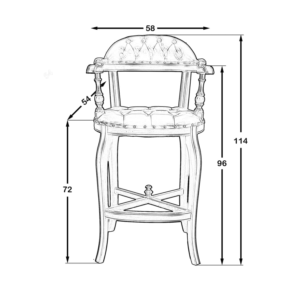 Bella Bar Sandalye (Ceviz-Y)