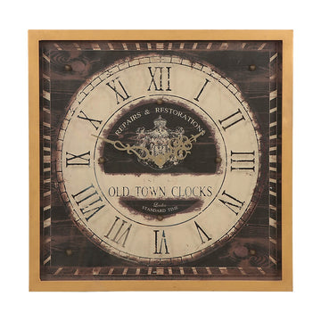 Dekoratif Duvar Saati Old Town Gold