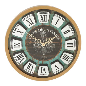 Dekoratif Duvar Saati De La Gear Gold