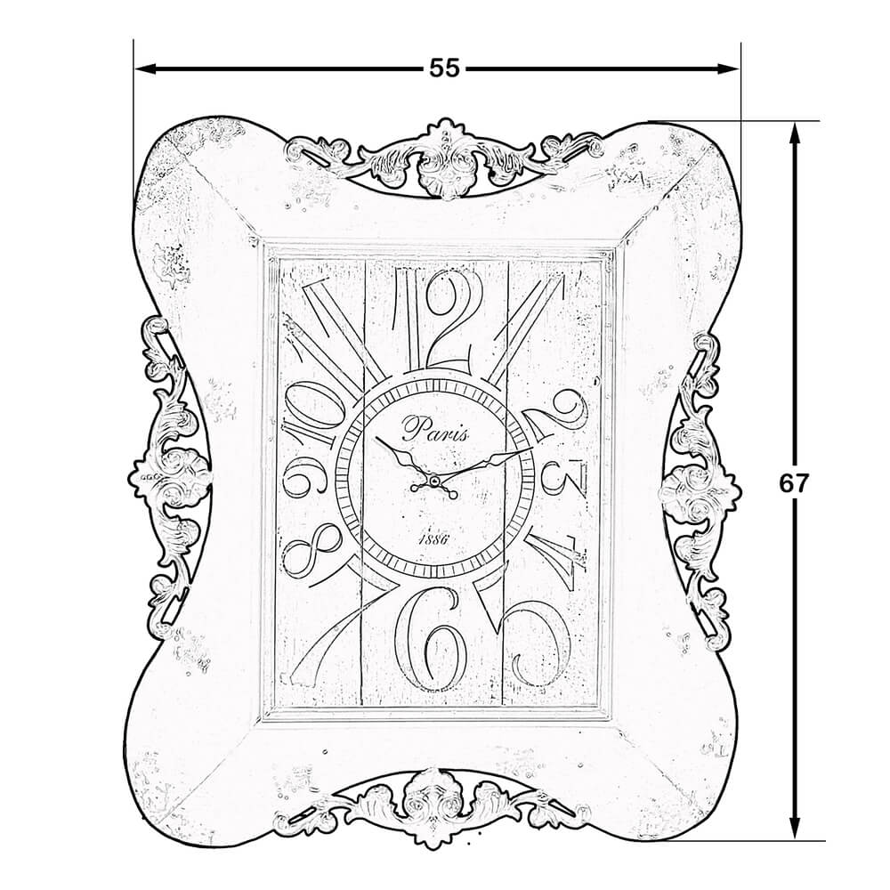 Dekoratif Duvar Saati 1886 Paris