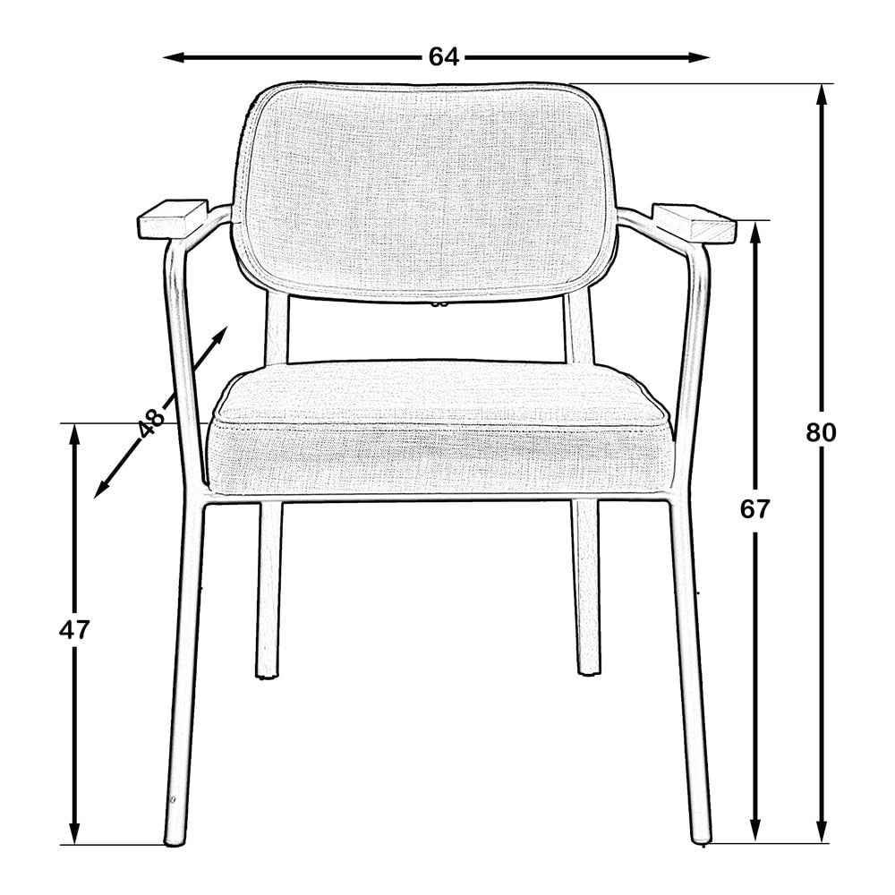 Ergo Ahşap Ayak - Keten Sandalye