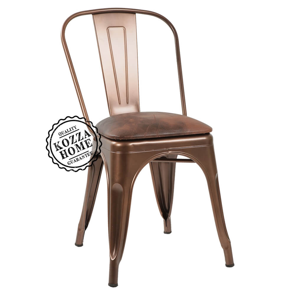 Tolix Döşemeli Sandalye Bronz