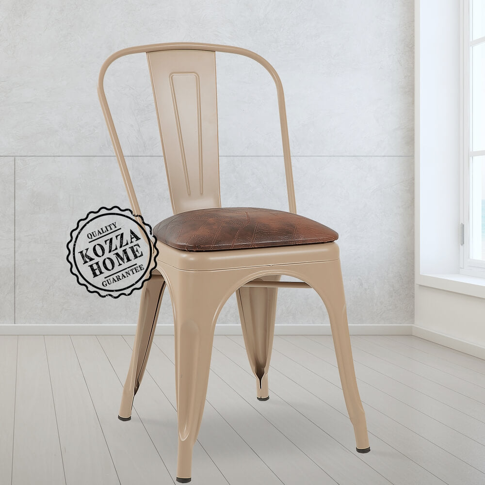 Tolix Döşemeli Sandalye (Bej)