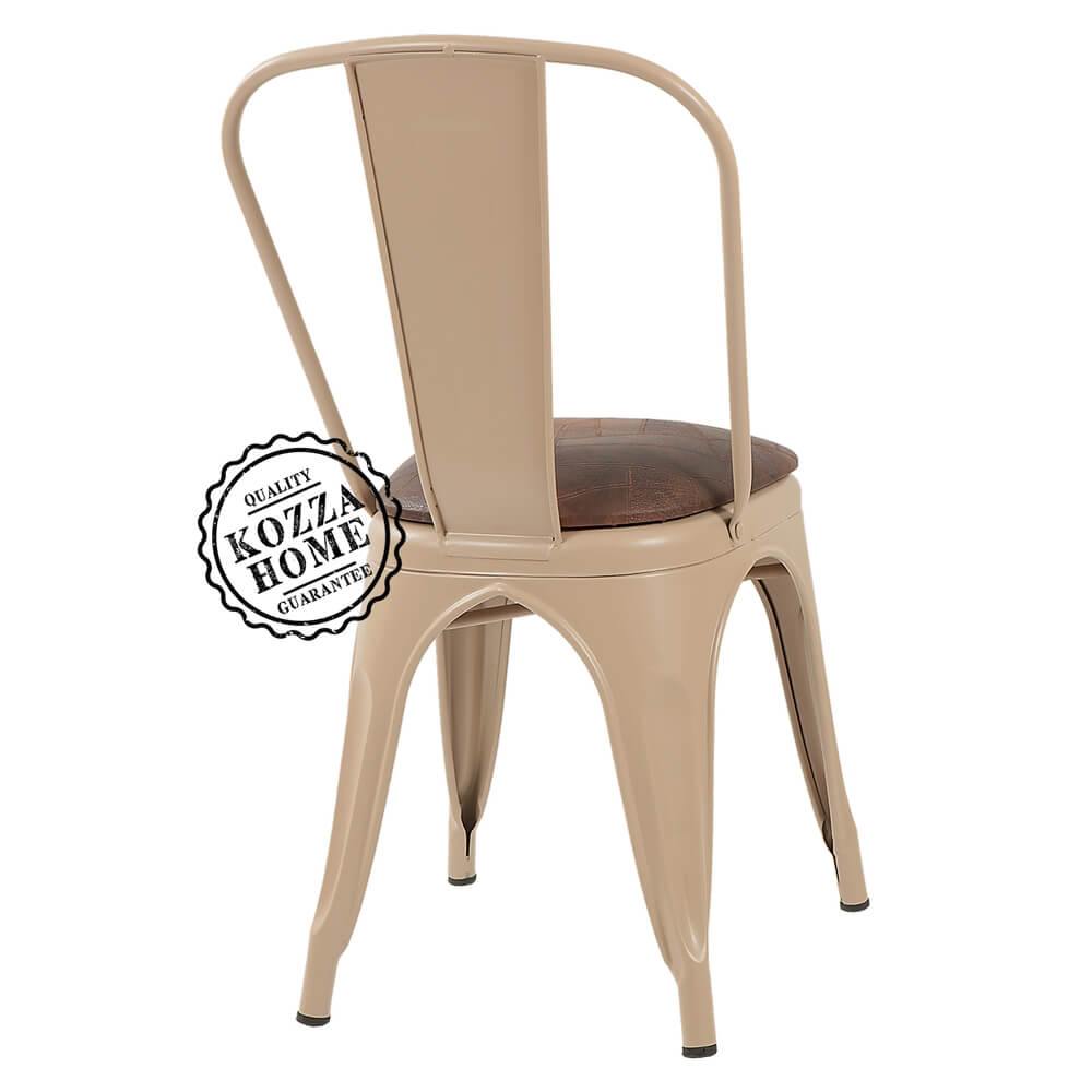 Tolix Döşemeli Sandalye (Bej)