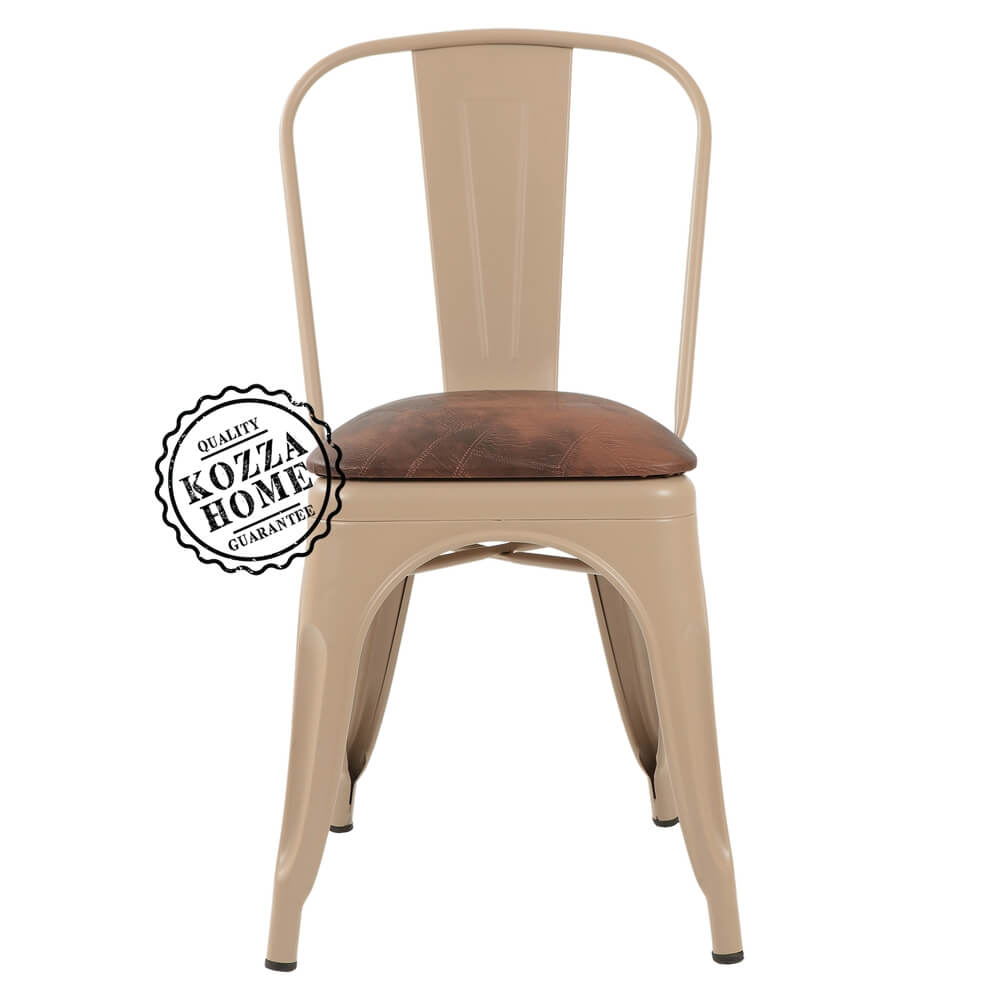 Tolix Döşemeli Sandalye (Bej)