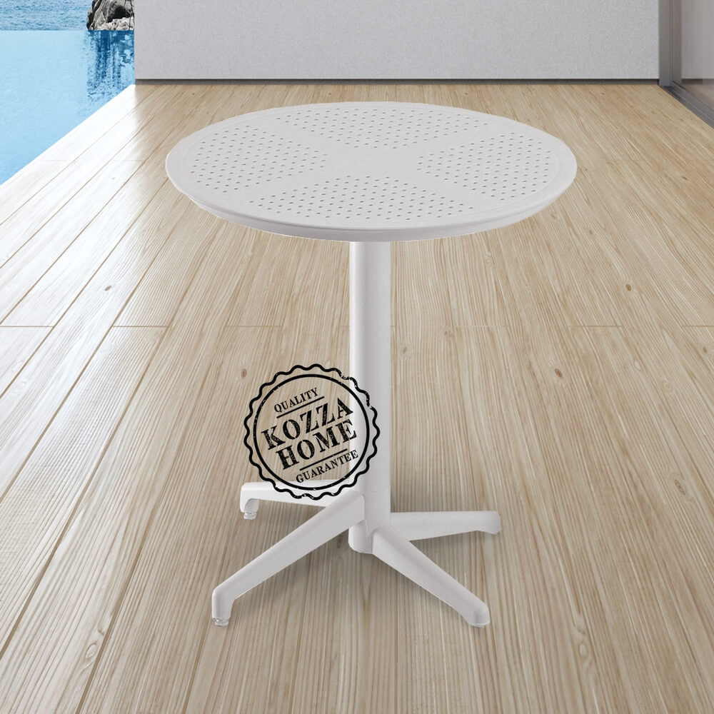 Molly Yuvarlak Bahçe Masa Beyaz