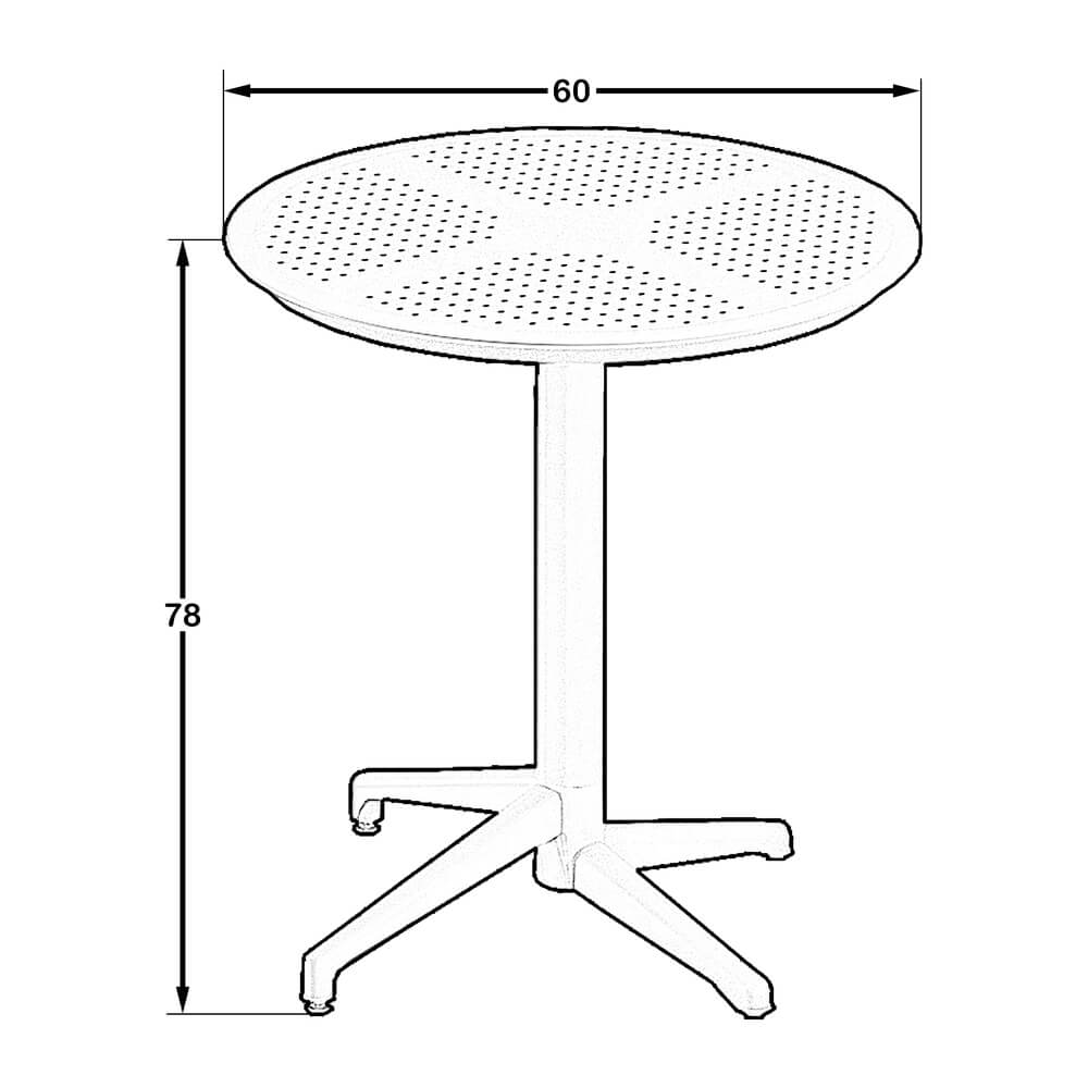 Molly Yuvarlak Bahçe Masa Beyaz