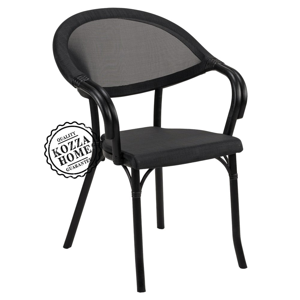 Figo Fileli Bahçe Sandalye Siyah