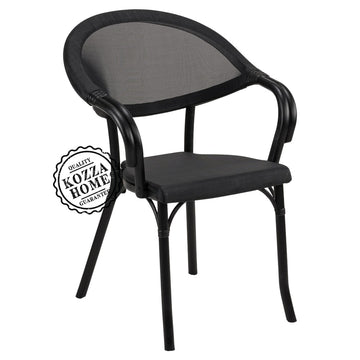 Figo Fileli Bahçe Sandalye Siyah