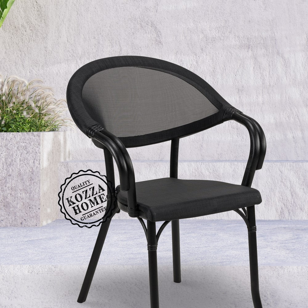 Figo Fileli Bahçe Sandalye Siyah