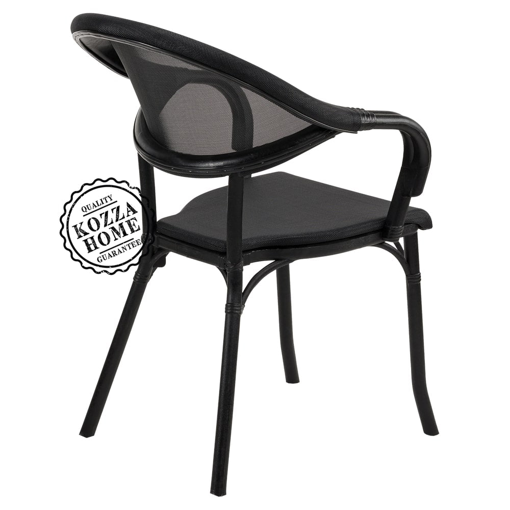 Figo Fileli Bahçe Sandalye Siyah