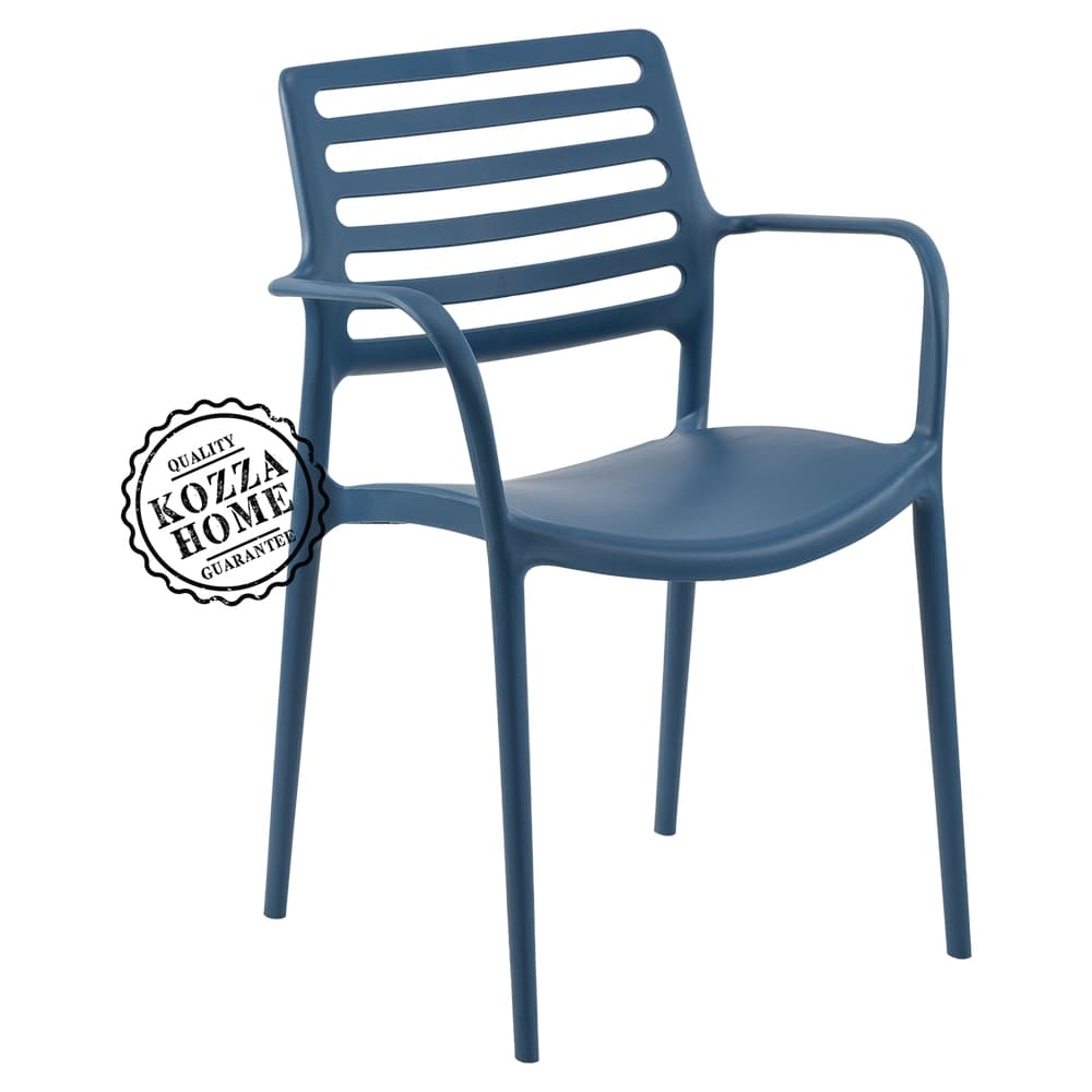 Lixa Kollu Bahçe Sandalye Sax Mavi